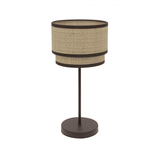 candeeiro de mesa metálico cor castanha série roque 30cm
