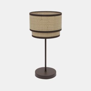 candeeiro de mesa metálico cor castanha série roque 30cm
