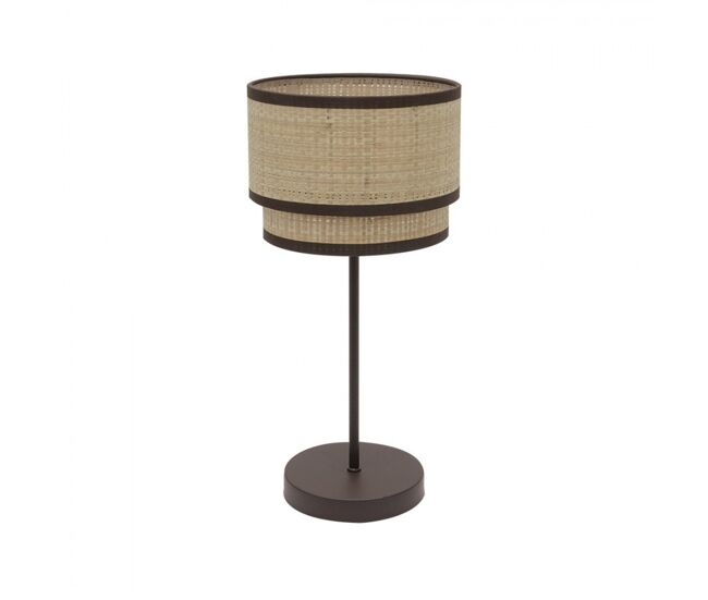 Lampara sobremesa metal color marron serie roque 30cm