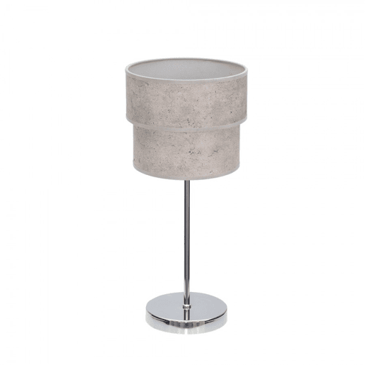 candeeiro de mesa em metal cromado série smile 18cm
