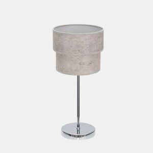 candeeiro de mesa em metal cromado série smile 18cm