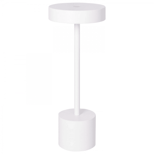candeeiro de mesa em alumínio cor branca série candy 12cm