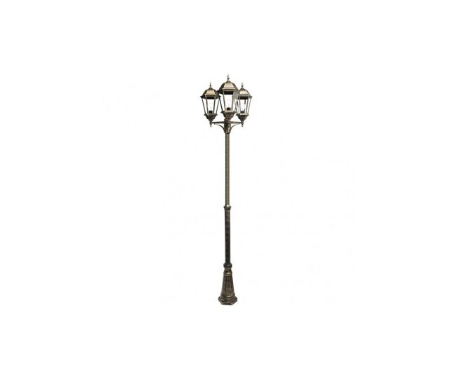 Farola para jardin aluminio color negro serie regulus 60cm