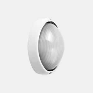 candeeiro de parede exterior em alumínio branco da série vega 32cm