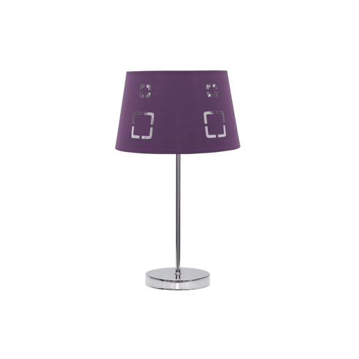 candeeiro de mesa em metal cromado série celaya 25cm