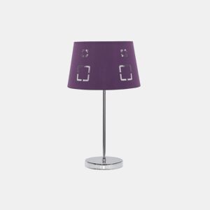 candeeiro de mesa em metal cromado série celaya 25cm