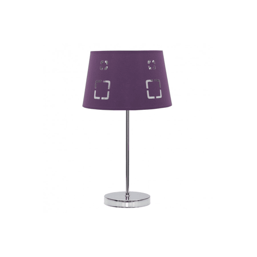 candeeiro de mesa em metal cromado série celaya 25cm