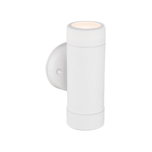 candeeiro de parede exterior em metal cor branca série tuela 8,8cm