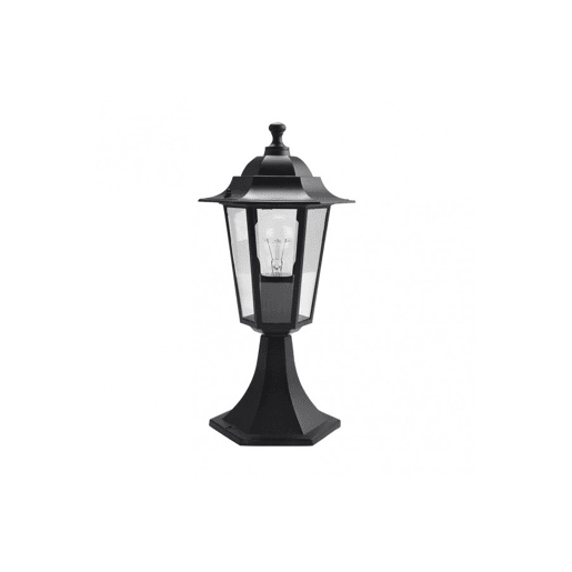 candeeiro de parede de jardim em alumínio preto série auriga 19cm