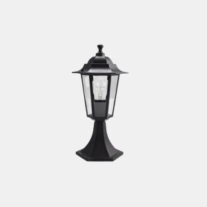 candeeiro de parede de jardim em alumínio preto série auriga 19cm