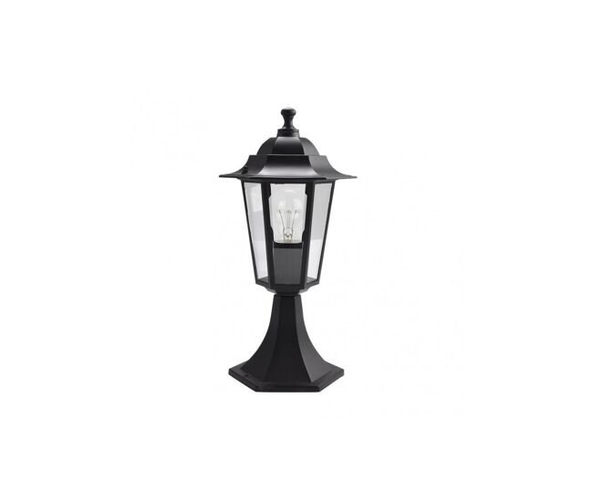Sobremuro jardin aluminio color negro serie auriga 19cm
