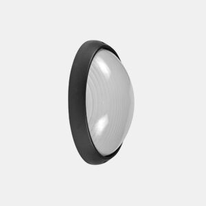 candeeiro de parede exterior em alumínio preto da série vega 32cm