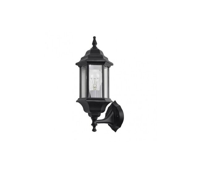 Aplique de exterior aluminio color negro serie pollux 16cm
