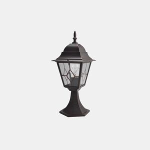 candeeiro de parede de jardim em alumínio cor castanha série bootes 18,5cm
