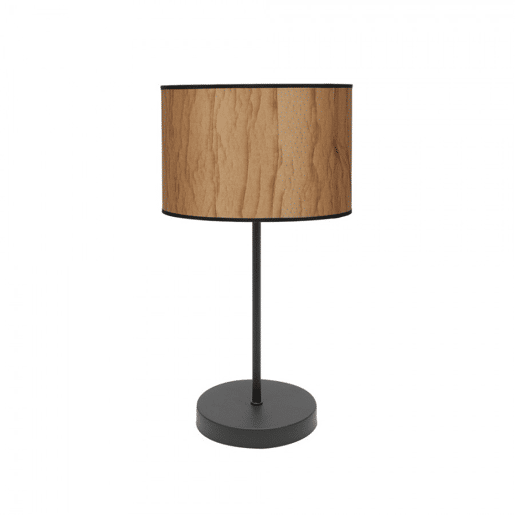 candeeiro de mesa em metal preto série papyrus 30cm