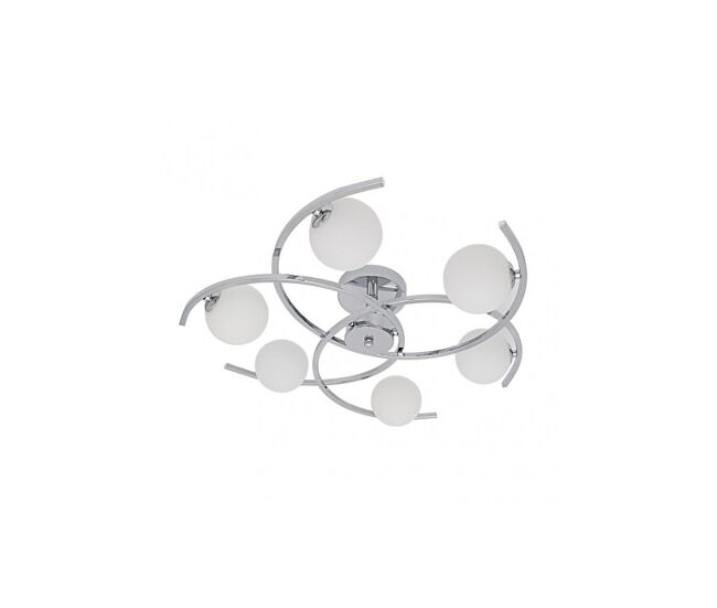 Lampara plafon metal color cromo serie conil 63cm