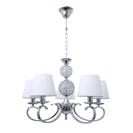 candeeiro de tecto em metal cromado série ordoñez 60cm
