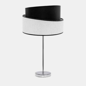candeeiro de mesa em metal cromado série hara 30cm