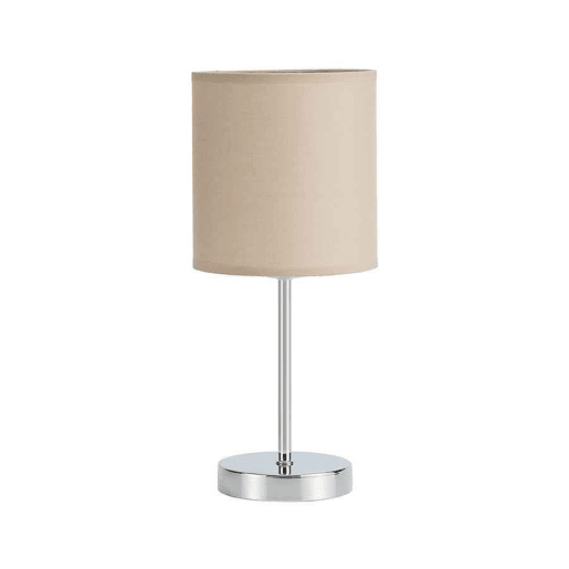 candeeiro de mesa em metal bege série chanza 16cm