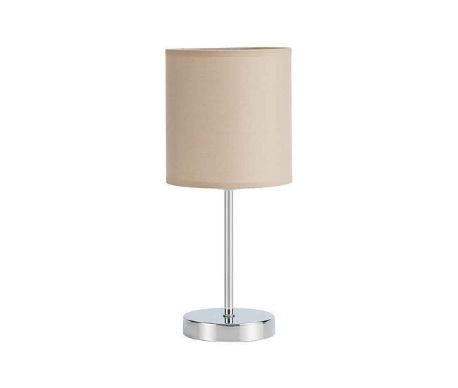 Lampara sobremesa metal color beige serie chanza 16cm