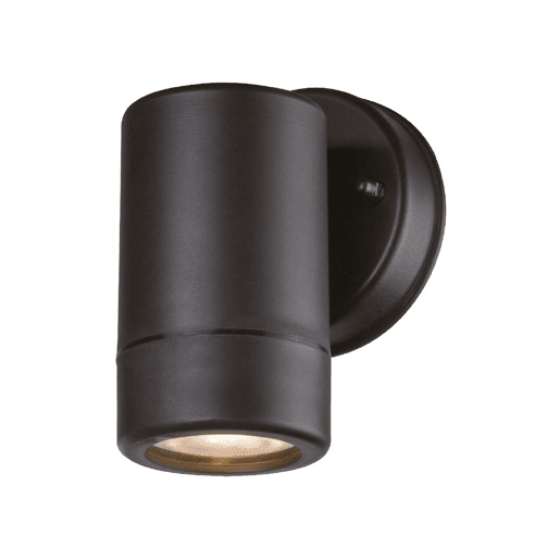 candeeiro de parede acrílico para exterior cor preta série tuela 8,8cm
