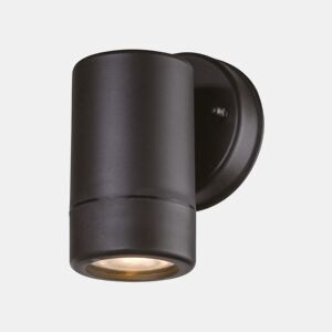 candeeiro de parede acrílico para exterior cor preta série tuela 8,8cm