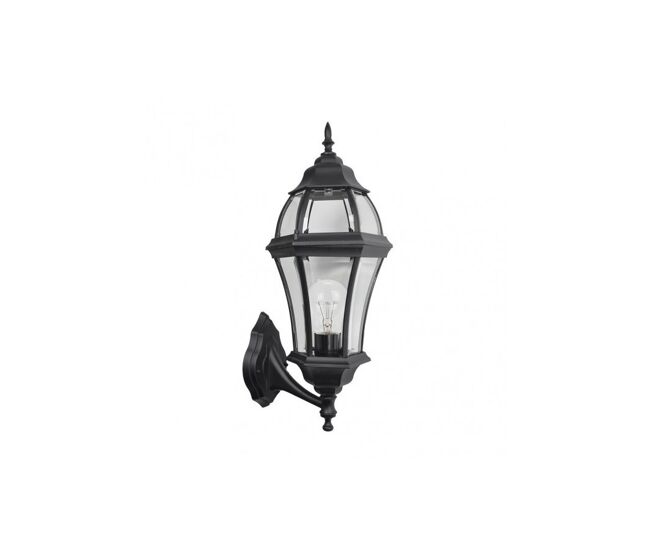Aplique de exterior aluminio color negro serie becrux 25cm