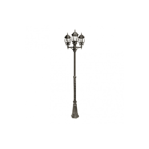 lanterna de jardim alumínio cor preta série caelum 55cm