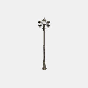 lanterna de jardim alumínio cor preta série caelum 55cm