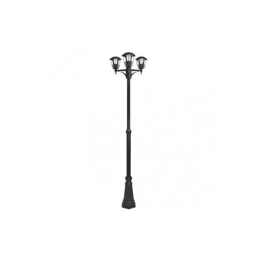 lanterna de jardim alumínio cor preta série alnilan 55cm