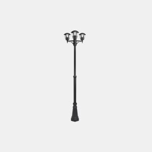 lanterna de jardim alumínio cor preta série alnilan 55cm