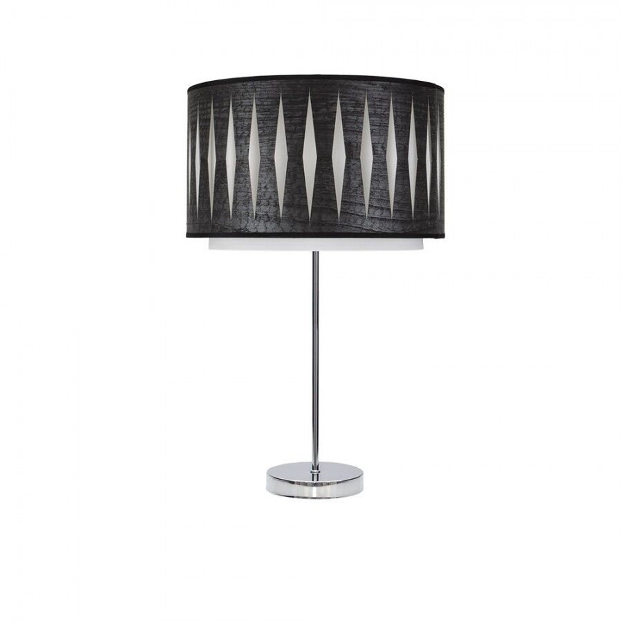 Lampara sobremesa metal color cromo serie alexandra 30cm