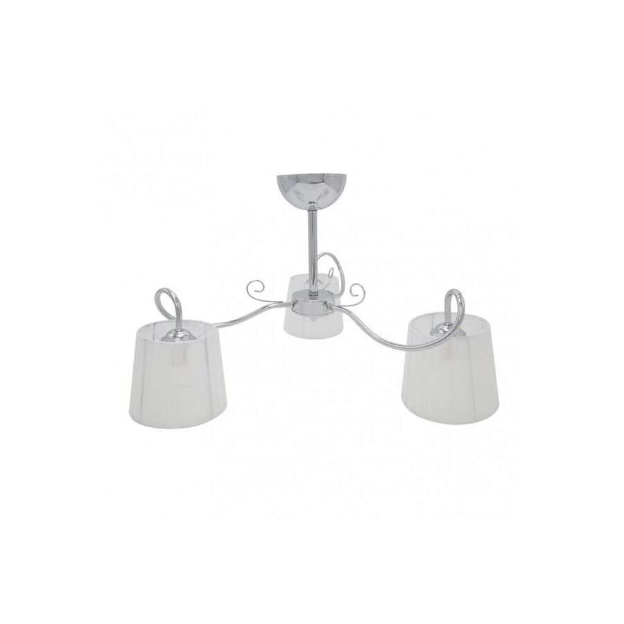 Lampara de techo metal color cromo serie cuzco 60cm