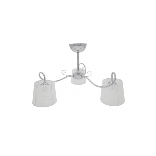 candeeiro de tecto em metal cromado série cuzco 60cm