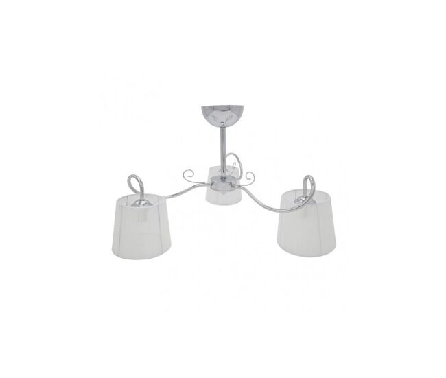 Lampara de techo metal color cromo serie cuzco 60cm