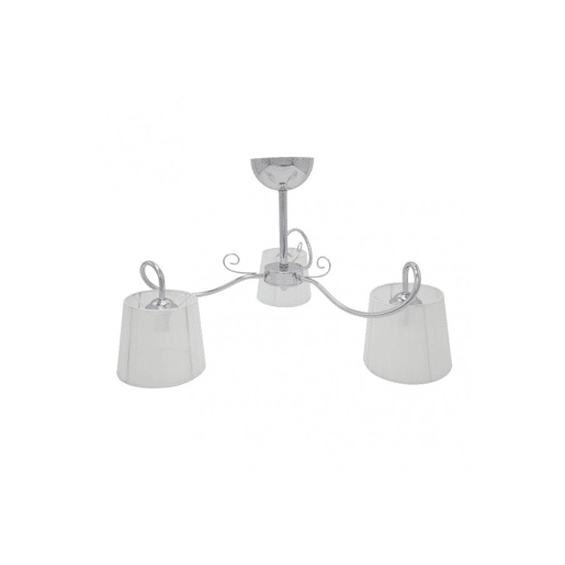 candeeiro de tecto em metal cromado série cuzco 60cm