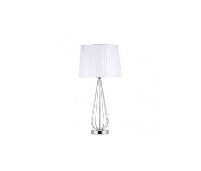 Lampara sobremesa metal color cromo serie robina 30cm