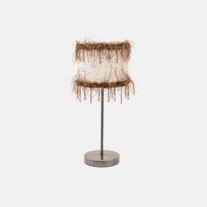candeeiro de mesa em metal bege série hilos 17cm