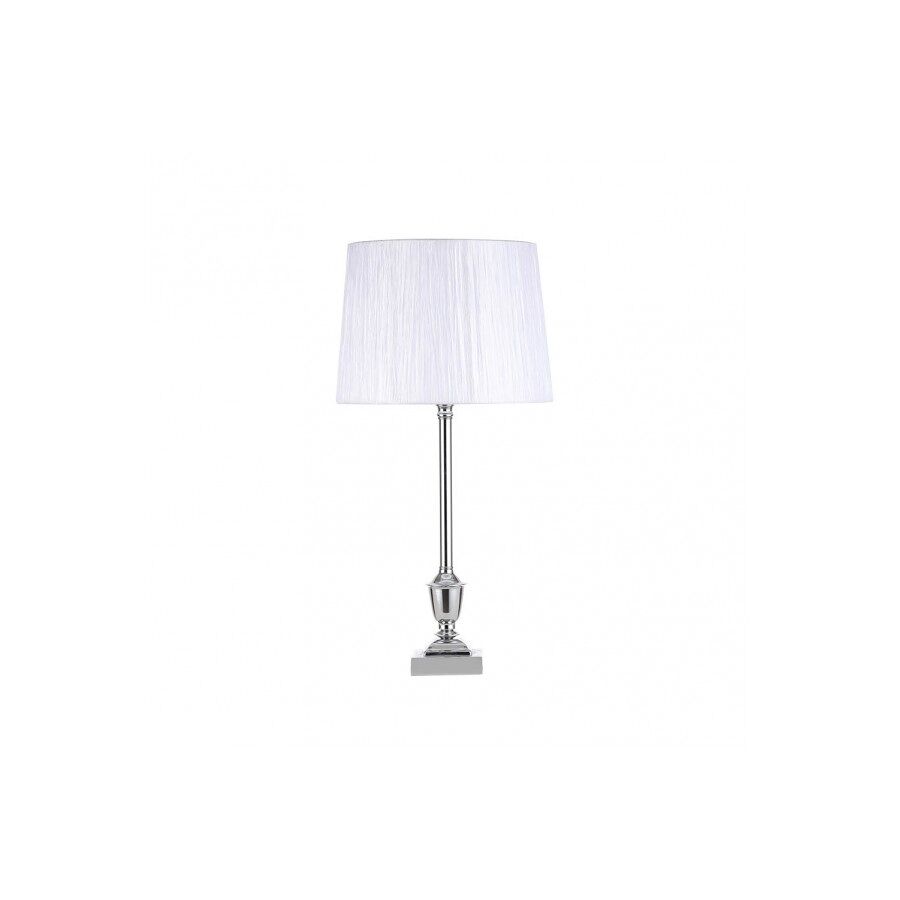 Lampara sobremesa metal color cromo serie roble 30cm