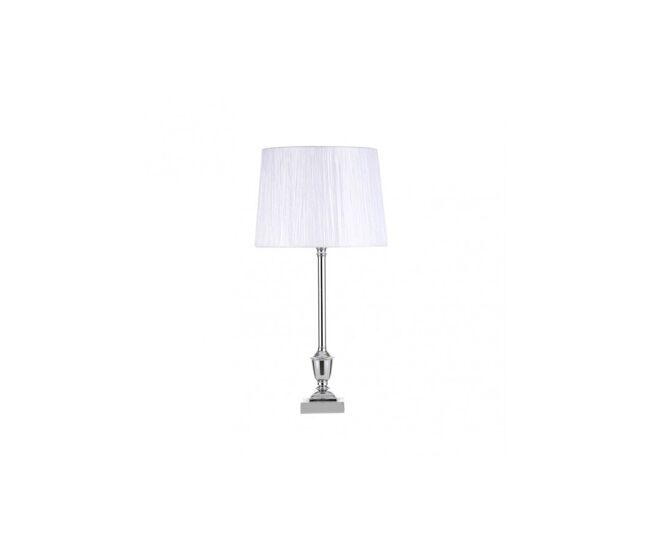 Lampara sobremesa metal color cromo serie roble 30cm