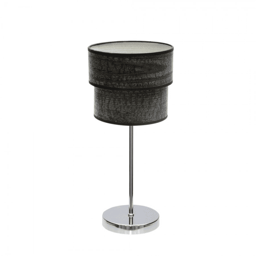 candeeiro de mesa em metal cromado série smile 18cm