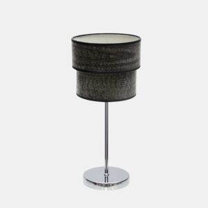 candeeiro de mesa em metal cromado série smile 18cm
