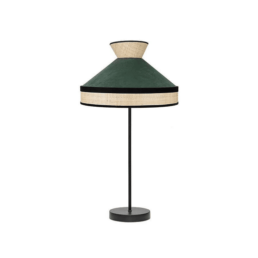 candeeiro de mesa metálico cor verde série fabrizio 30cm