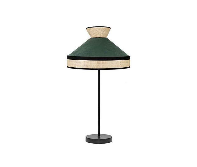 Lampara sobremesa metal color verde serie fabrizio 30cm