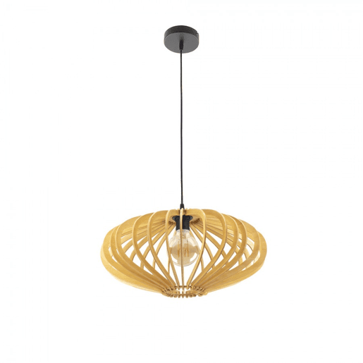 pendente de madeira bege série sapelli 45cm
