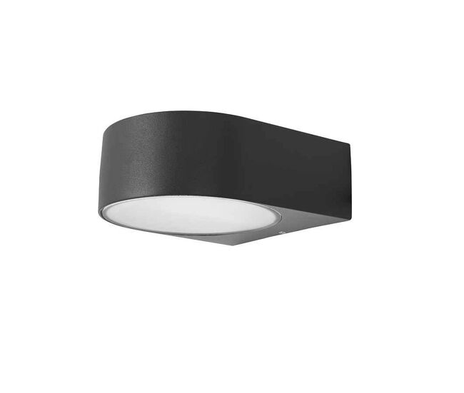 Aplique de exterior aluminio color gris serie mayor 19cm