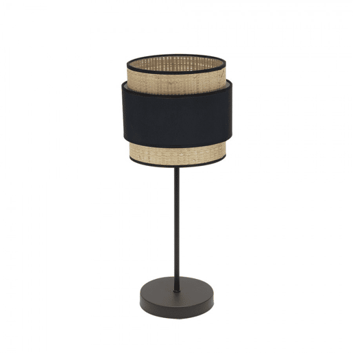 candeeiro de mesa metálico cor preta série kandy 18cm