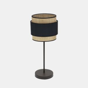 candeeiro de mesa metálico cor preta série kandy 18cm