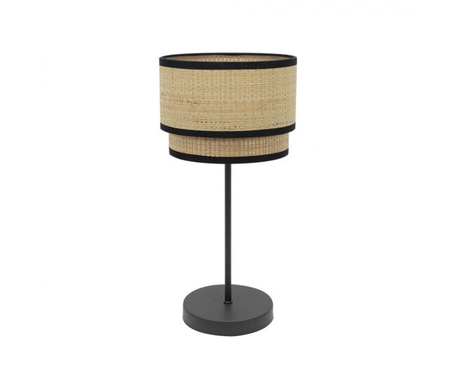 Lampara sobremesa metal color negro serie roque 30cm