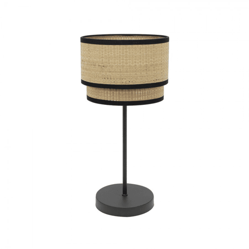 candeeiro de mesa metal cor preta série roque 30cm